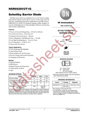 NSR0520V2T1G datasheet  